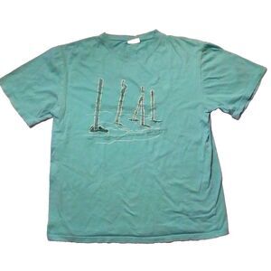 Vintage Divi Tamarijn Aruba All Inclusive Resort T-Shirt Mens XL Teal Graphic T
